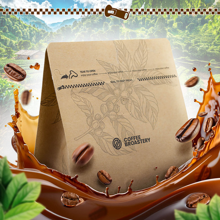 Coffee Broastery - Kawa ziarnista India Karnataka Premium 400 g