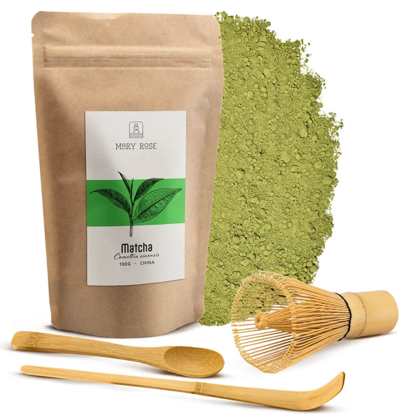 Zestaw Tradycyjna Matcha 100g + Chasen + Chashaku