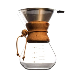 Zaparzacz do kawy typu chemex 800 ml + filtr wielorazowego użytku