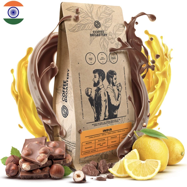 Coffee Broastery - Kawa ziarnista India Karnataka Premium 400 g