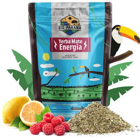 Zestaw Yerba Mate Rio Parana Energia 500g 0,5kg Yerbomos + Tykwa + Bombilla