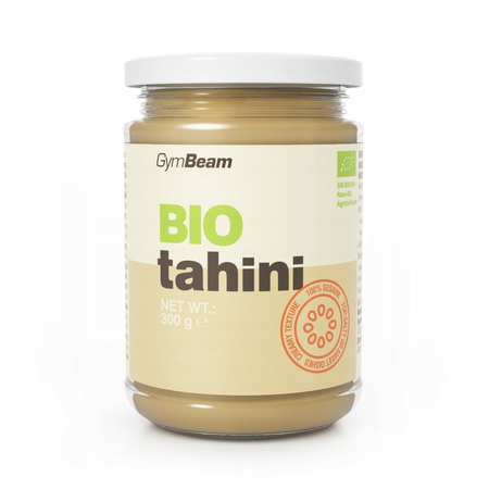 PASTA SEZAMOWA BIO TAHINI NATURALNE BEZ DODATKÓW KREM SEZAM - GymBeam 300g