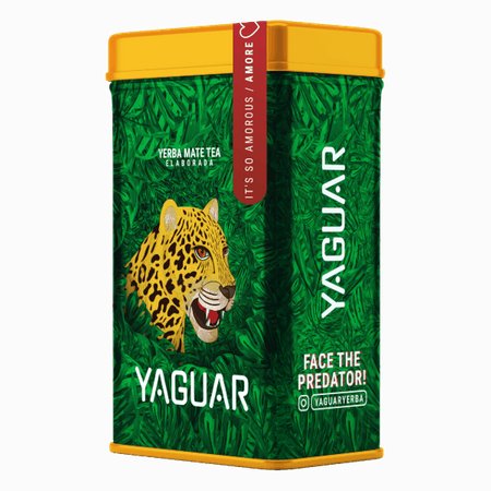 Yerbera – puszka + Yaguar Amore 500 g 0,5 kg – ziołowo-owocowa yerba mate z Brazylii