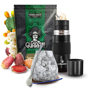 Zestaw Yerba Mate Guarani Ashwagandha 500g 0,5kg Yerbomos + Tykwa + Bombilla