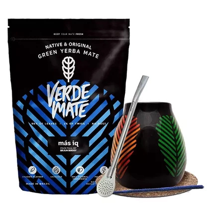 Zestaw startowy bombilla matero + Yerba Mate Verde IQ