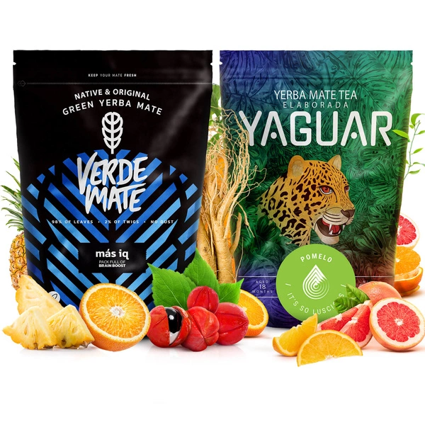 Zestaw Yerba Mate: Verde Mate + Yaguar 2x500g 1kg