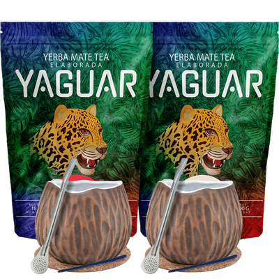 Zestaw Yerba Mate dla dwojga Bombilla Matero kokos