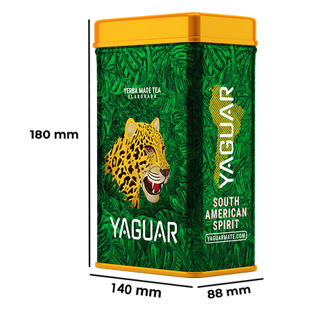 Yerbera – puszka + Yaguar Amore 500 g 0,5 kg – ziołowo-owocowa yerba mate z Brazylii