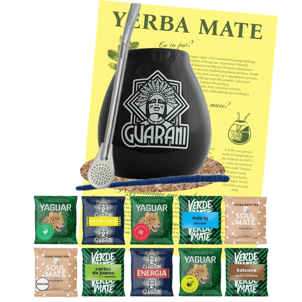 Zestaw Yerba Mate Green 500g Tykwa Bombilla 10x50g