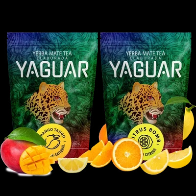 Yerba Mate Yaguar owocowe Citrus Mango 2x500g 1kg